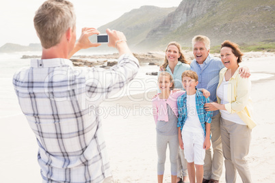 Multi generation family taking a picture