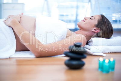 Pregnant woman in spa