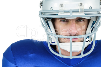 Portrait of stern American football player