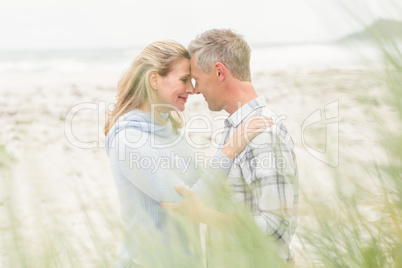 Smiling couple enjoying time together