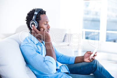 Man listening to music