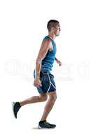 Man in sportswear jogging