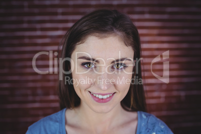 Pretty brunette smiling at camera Pretty brunette smiling at camera