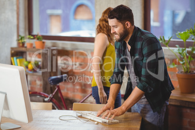 Man working on computer