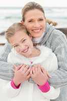 Mother and daughter playing together