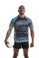 Confident rugby player