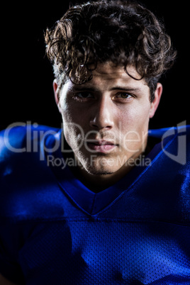 Close-up portrait of determined sportsman