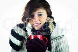 Attractive woman taking a drink