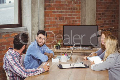 Business people discussing in meeting