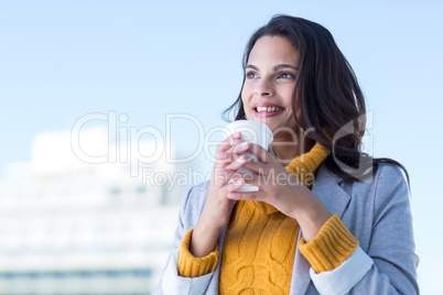 Beautiful woman drinking a coffee