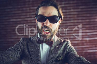 Portrait of angry fashionable man