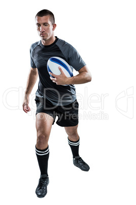 Sports player running with ball