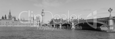 Black and white View of London