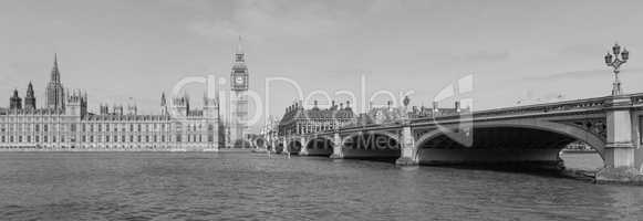 Black and white View of London