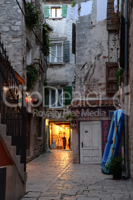 Gasse in Rovinj, Istrien