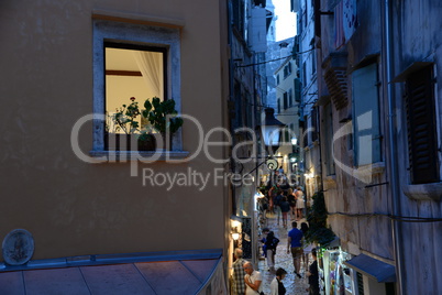 Gasse in Rovinj, Istrien