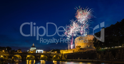 Girandola Fireworks in Rome and Vatican