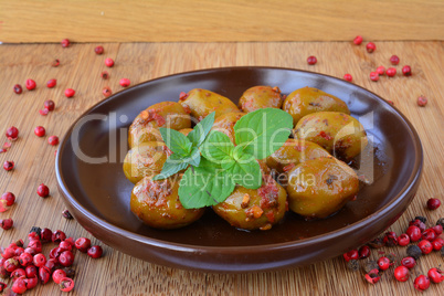 Peppery green olives