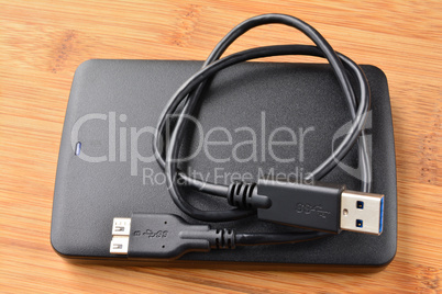 External USB 3.0 hard disc and cable