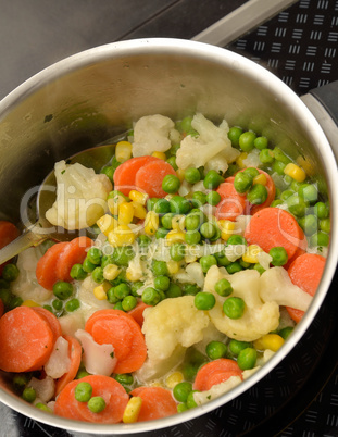 Boiled vegetables