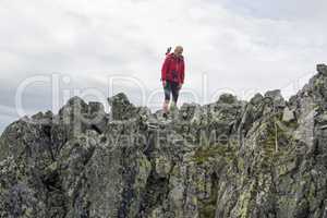 Girl on the edge of abyss