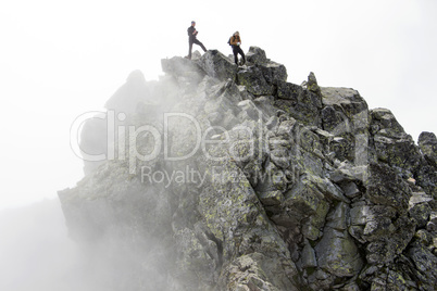 Danger peak of mountain