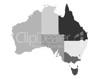 Karte von Australien