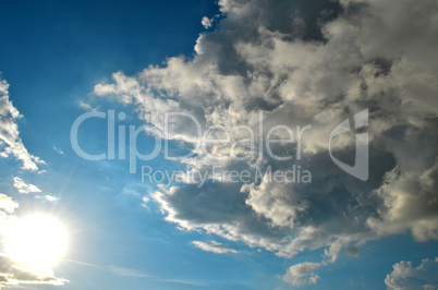 Aerial sky and clouds background