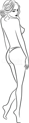Abstract beautiful female outline