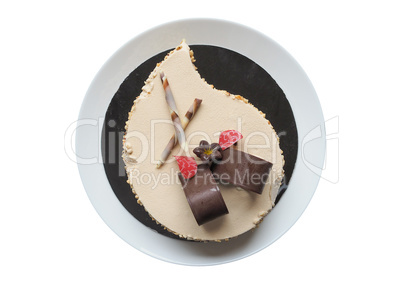 Ice cream cake isolated