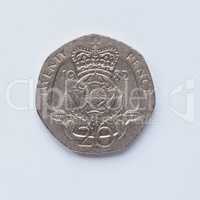 UK 20 pence coin