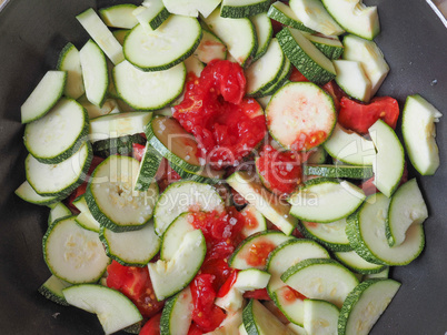 Zucchini with tomato