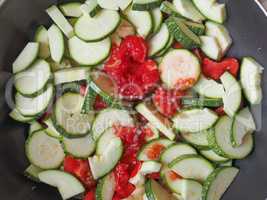 Zucchini with tomato