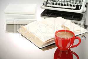 Coffee And Old Typewriter
