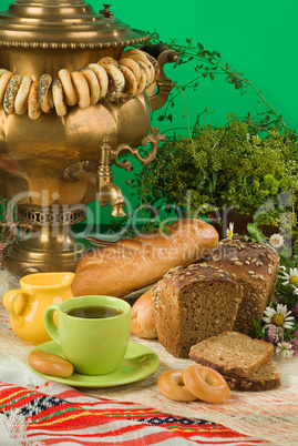 Bread, Samovar And Tea