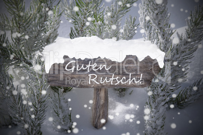 Sign Snowflakes Fir Tree Guten Rutsch Mean New Year
