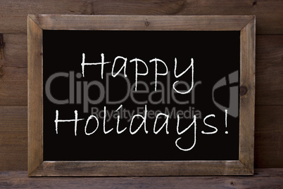 Chalkboard With Happy Holidays