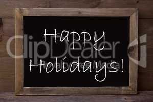 Chalkboard With Happy Holidays