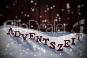 Adventszeit Mean Christmas Time With Snowflakes