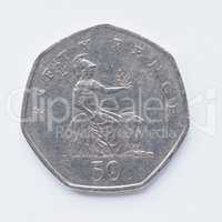 UK 50 pence coin