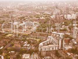 Retro looking Aerial view of London