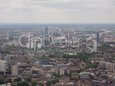 Aerial view of London