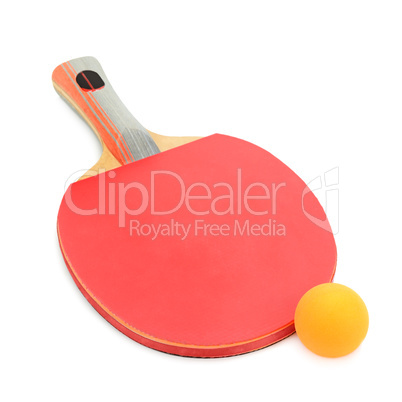 racquet and balls to play ping-pong