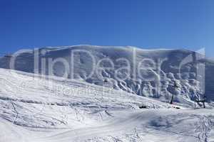 Gondola lift and ski slope