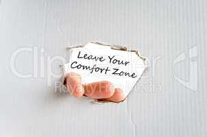 Leave your comfort zone text concept