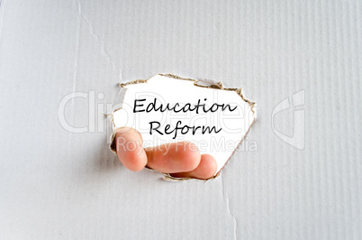 Education reform text concept