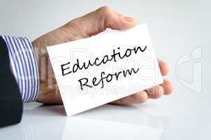 Education reform text concept