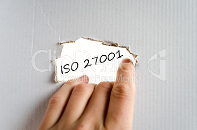 Iso 27001 text concept