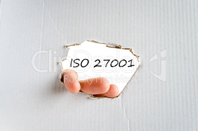 Iso 27001 text concept