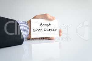 Boost your career text concept